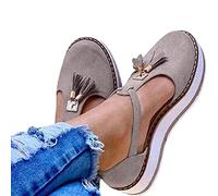 HHZY Sandali Correttivi Casual Nappa Moda Sandalo Chiuse Davanti per Donna Sandali Ortopedici con Supporto per Arco Sandali da Viaggio Estivi Spiaggia,Grigio,40