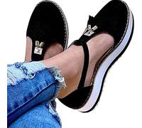 HHZY Sandali Correttivi Casual Nappa Moda Sandalo Chiuse Davanti per Donna Sandali Ortopedici con Supporto per Arco Sandali da Viaggio Estivi Spiaggia,Nero,41