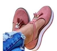 HHZY Sandali Correttivi Ortopedici con Supporto per Arco, Casual Chiuse Davanti da Viaggio Estivi Spiaggia per Donna con Nappa Moda, Rosa, 36