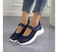 HHZY Sandali Sportivi Donna Scarpe Basculanti Piatti Donna Mesh Sandali da Passeggio Comode Moda Scarpe da Ginnastica Estive Casual Mocassini,Blu,US9/EU40