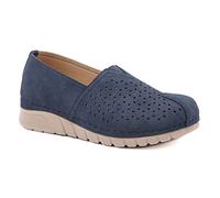 HHZYT Mocassini Piatte da Donna Sandali a Punta Chiusa Loafers Scarpe da Giardino Scarpe da Barca Comodi Sandali da Passeggio Antiscivolo Traspiranti Estivi,Blu,US10/EU41