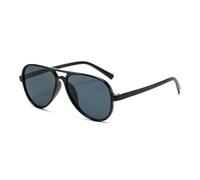 HHZZYVY Occhiali da sole personalizzati a doppio raggio da uomo e da donna con montatura grande occhiali da sole alla moda con fotografia di strada, Nero, One size