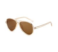 HHZZYVY Occhiali da sole personalizzati a doppio raggio da uomo e da donna con montatura grande occhiali da sole alla moda con fotografia di strada, Marrone Marrone, One size