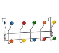 HI Appendiabiti Multicolore da Porta con 10 Ganci Colorati in Metallo e Plastica