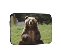 Hi Bear - Custodia per computer portatile da 13 pollici, impermeabile, leggera, con scritta in lingua inglese "sit on the law"