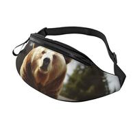 Hi Bear Sit on the Lawn Marsupio per uomo donna borsa a tracolla impermeabile sport cintura marsupio outdoor hip pack