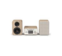 Pure Classic Stereo Mini - Das charmante Micro-Stereo-System, Baumwoll-Weiß/Eiche