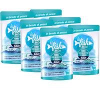 HI FISH Cat Busta Multipack 6x70G TONNO CON ALICETTE E SURIMI