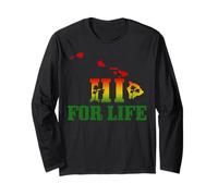 Hi for Life Hawaii Reggae Musica Hawaiana Rastafari Rasta Maglia a Manica