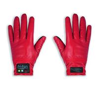 Hi Fun Hi-Call Guanti Bluetooth in Pelle, Medium, Rosso