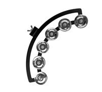 Hi Hat - Tamburello a mano con sonaglio, in metallo, strumento a percussione per compositori e cantanti, taglia L