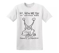 Hi How are You Daniel Johnston - Maglietta da uomo, T-shirt bianca, XXL