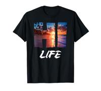 HI Life Aloha Hawaii Tropical Island Tee Vacanza hawaiana Maglietta