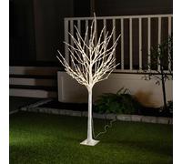 Hi-Line Gift Cooper - Betulla metallica con LED bianchi caldi (altezza 152 cm)