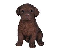 Hi-Line Gift Ltd Labrador Puppy Statue, Marrone Cioccolato