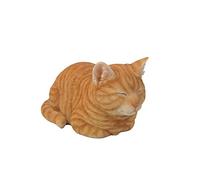 Hi-Line Gift Ltd Statua di Gatto Che Dorme, Arancione