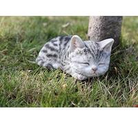 Hi- Line Gift RUNADI 87699-C - Statua a Forma di Gatto Soriano Che Dorme, 17,8 x 11,4 x 8,1 cm