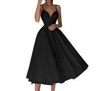 Hi Low Cocktail Dress Primavera Estate 2023 Nuove Donne Multicolor Bretelle Sexy Big Wwing Abiti da Sposa, Nero , S