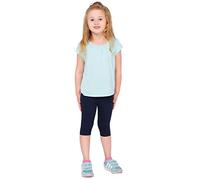 hi!mom - Leggings Bambina a 3/4 in Cotone - Tinta Unita - Blu Navy - 2-3 Anni