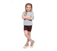 hi!mom Leggings corti scolastici per ragazze, in cotone a mezza lunghezza, per uniforme scolastica, sopra il ginocchio, leggings in cotone per bambini, per danza scolastica, elasticizzati, morbidi,