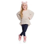 hi!mom - Leggings Invernali Bambina - Morbido e Caldo Cotone - Blu Navy - 4-5anni - CHILD28