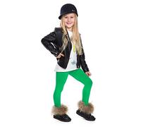 hi!mom - Leggings Invernali Bambina - Morbido e Caldo Cotone - Verde - 8-9anni - CHILD28