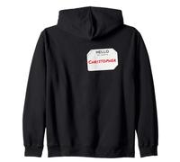 Hi My Name Is Christopher Lazy - Costume Fai da Te per Feste Felpa con Cappuccio