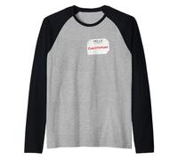 Hi My Name Is Christopher Lazy - Costume Fai da Te per Feste Maglia con Maniche Raglan
