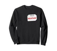 Hi My Name Is Heather Lazy Costume Fai da Te per Feste Felpa