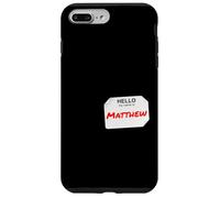 Hi My Name Is Matthew Lazy Costume fai da te per feste Custodia per iPhone 7 Plus/8 Plus