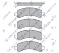 Hi-Q SP1558 Kit pastiglie freno, Freno a disco per CHEVROLET