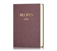 hi!SCI Libro di ricette bianco per scrivere le proprie ricette, grande quaderno di ricette con 192 pagine, 17,8 x 25,4 cm, copertina rigida, diario di ricette per gli amanti della cucina in famiglia