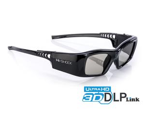 Hi-SHOCK Pro 7G Black Diamond - occhialini 3D DLP Link con massima capacità di ricarica