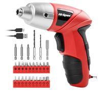 Hi-Spec Set da 27 pezzi con Avvitatore elettrico senza fili da 3,6V e set di punte intercambiabili. Cacciavite Elettrico leggero e facile da usare, con batteria ricaricabile, per la casa