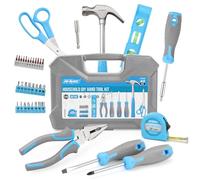 Hi-Spec Cassetta Attrezzi Blu, Kit Attrezzi di Base Compatto per Piccole Riparazioni Fai da Te in Casa e Ufficio e Università, Massima Praticità, in Valigetta Portatile