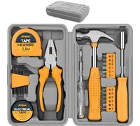 Hi-Spec Kit di utensili - mini cassetta di attrezzi completa, cassetta per gli attrezzi per casa e ufficio, 24 pezzi, giallo