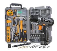 Hi-Spec Kit Utensili con Trapano Senza Fili 8V. Set Completo di Attrezzi DIY per Riparazioni e Manutenzione Quotidiana della Casa. Trapano Elettrico Ricaricabile USB in Valigetta Compatta