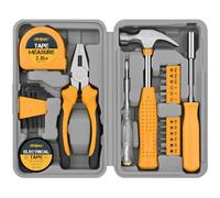 Hi-Spec Mini Cassetta Attrezzi per Casa e Ufficio, Riparazioni Base, giallo | interventi rapidi e ordinati, presa comoda e uso quotidiano, tutto pronto per piccoli lavori, 24 pc