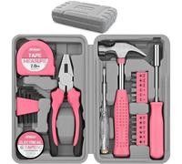 Hi-Spec Set 24 Pezzi di Attrezzi Rosa Compatti per Donne, casa e ufficio. Ideale per piccole riparazioni domestiche e fai-da-te. In pratica valigetta portatile