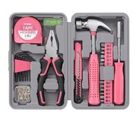 Hi-Spec Set Attrezzi Compatto per Casa e Ufficio, Riparazioni Base, Rosa | interventi rapidi e ordinati, presa comoda e uso quotidiano, tutto pronto per piccoli lavori, 25 pc