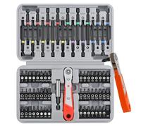 Hi-Spec set da 68 punte per cacciavite Cr-V da 75 mm e 25 mm con codolo esagonale e antimanomissione, completo di manico e adattatore per trapano avvitatore