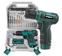 Hi-Spec Set di Trapano Avvitatore Elettrico Senza Fili da 8V Verde da 110 Pezzi. Punte da Trapano, Bussole e Set di Inserti per Cacciavite in Valigetta Portatile
