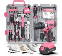 Hi-Spec Trapano Avvitatore 18V, Kit Casa e Garage, Rosa