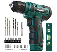 Hi-Spec trapano avvitatore 8V USB ricaricabile cordless con set punte e inserti. Ideale per avvitare e forare legno e materiali leggeri. Kit fissaggio a parete incluso, colore Verde