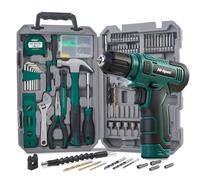 Hi-Spec Trapano Avvitatore Elettrico 8V USB e Set Completo di Attrezzi per la Casa. Trapano Avvitatore Elettrico Senza Fili e Ricaricabile con Valigetta Compatta, Verde