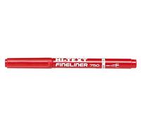 Hi-Text 750 Fineliner confezione 12 penne punta fine 1 mm colore rosso