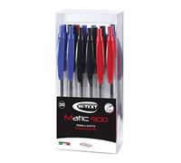 Hi-Text 900 Matic scatola trasparente 20 penne a scatto punta media 1 mm
