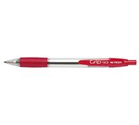 Hi-Text 901 Grip confezione 12 penne a scatto punta media 1 mm colore rosso