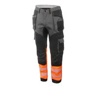 Hi Vis Bicolore Pantaloni da Lavoro Ginocchio Pad Tasche Cargo Resistente Trade