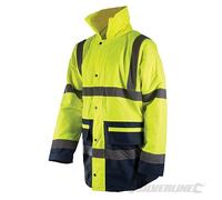 HI-Vis Giacca Bomber Impermeabile Alta Visibilità Abbigliamento Da Lavoro XL